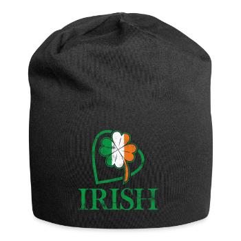 I love Ireland and Irish signs and colors - Jersey Beanie - black - Front