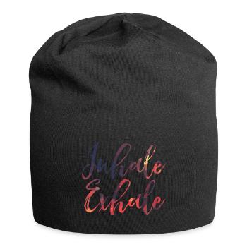 Meditation yoga sport gift relaxation saying - Jersey Beanie - black - Front
