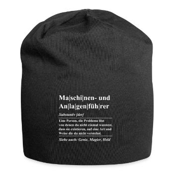 Maschinen und Anlagenführer Definition Beruf Cool - Jersey-Beanie - Schwarz - Vorne
