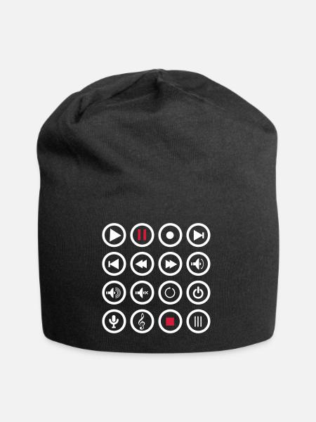 Music Play - Jersey-Beanie - Schwarz