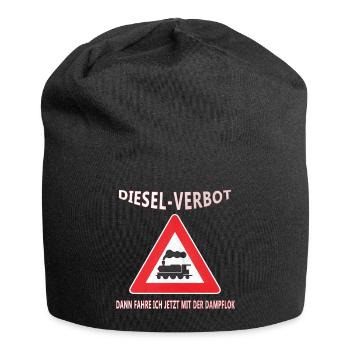 Dieselverbot? Fahre Dampflok - Tolle geschenkidee - Jersey-Beanie - Schwarz - Vorne