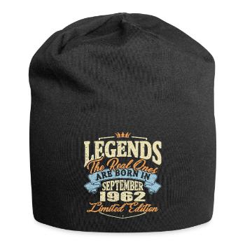 Real legends are born in september 1962 - Jersey Beanie - black - Front