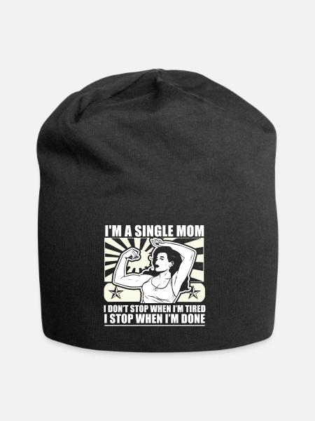 Cool Strong Single Mom T-shirt - Jersey-Beanie - Schwarz