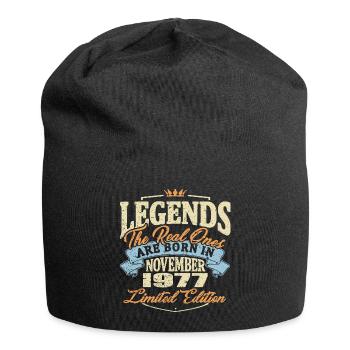 Real legends are born in november 1977 - Jersey Beanie - black - Front