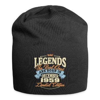 Real legends are born in december 1959 - Jersey Beanie - black - Front