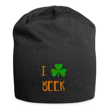 I cloverleaf BEER - I Love BEER - Jersey-Beanie - Schwarz - Vorne