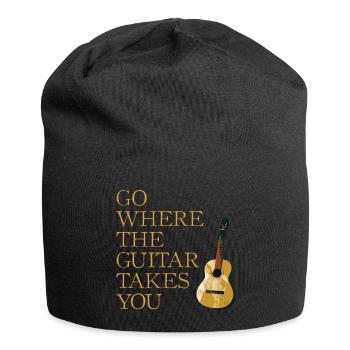 Gitarren Weg - Jersey-Beanie - Schwarz - Vorne