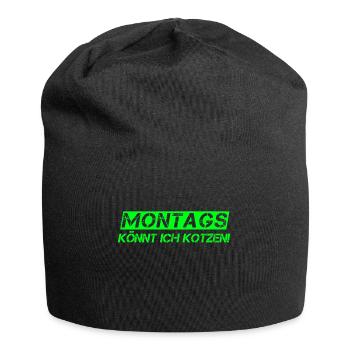 Les lundis je peux vomir idée de motivation au travail - Bonnet en jersey - noir - Devant