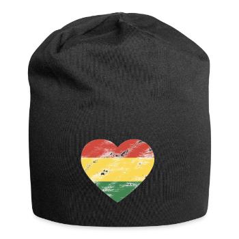 Rasta Heart - Jersey Beanie - black - Front