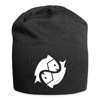 Zodiac Pisces astrology horoscope birthday - Jersey Beanie - black - Front