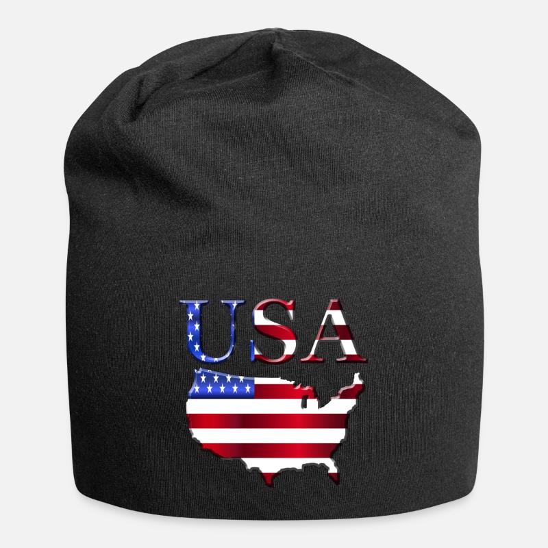 États-Unis - Bonnet en jersey - noir