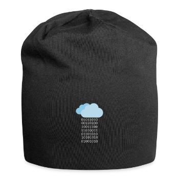 Cloud computing - Binary cloud - Jersey Beanie - black - Front