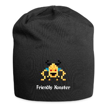 8-Bit Monster (Friendly Monster) - Jersey-Beanie - Schwarz - Vorne
