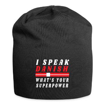 I speak Danish Daenemark Patriot Flagge Geschenk - Jersey-Beanie - Schwarz - Vorne