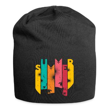 Sommer Sonne Party Bier Urlaub Mallorca Ibiza Bulg - Jersey-Beanie - Schwarz - Vorne