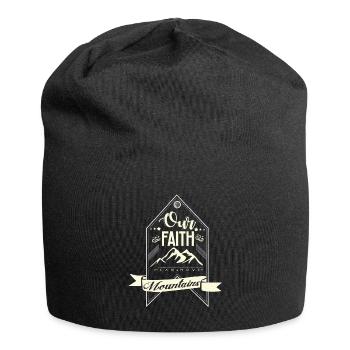 Hügel Landschaft Natur Wandern Geschenkidee Hoffen - Jersey-Beanie - Schwarz - Vorne