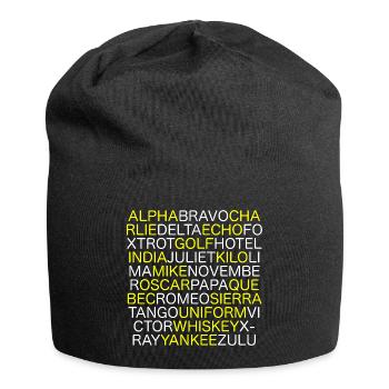 NATO Alphabet - Jersey Beanie - black - Front