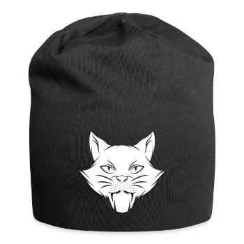 Chat chaton miaou chat domestique oeil de chat - Bonnet en jersey - noir - Devant