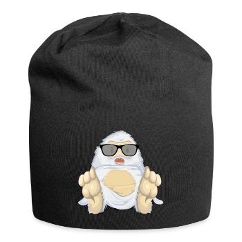 Yeti Snowman Bigfoot T-Shirt Gift Idea - Jersey Beanie - black - Front