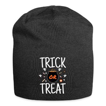 Trick Or Treat - Halloween Süssigkeiten Streiche - Jersey-Beanie - Anthrazit - Vorne