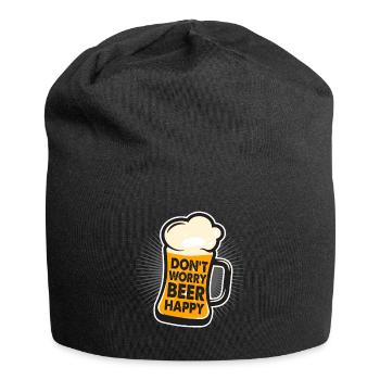 Bier Beer Trinkspruch Geschenk Alkohol - Jersey-Beanie - Schwarz - Vorne
