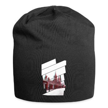 Berlin Oberbaumbrücke Glitch - Jersey Beanie - black - Front