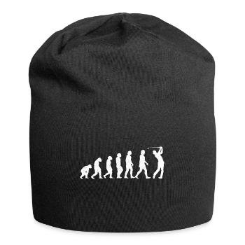 Golf Golfer Golfplatz Golfspieler Evolution - Jersey-Beanie - Schwarz - Vorne