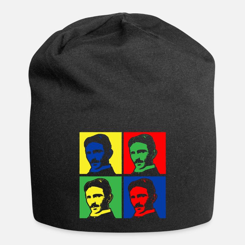 Pop Art Nikola Tesla - Bonnet en jersey - noir