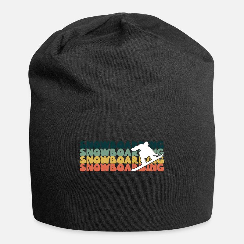 Snowboard Snowboard Snowboard - Bonnet en jersey - noir