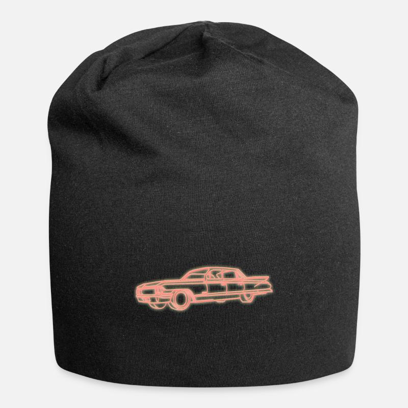Neonlicht Oldtimer - Jersey-Beanie - Schwarz