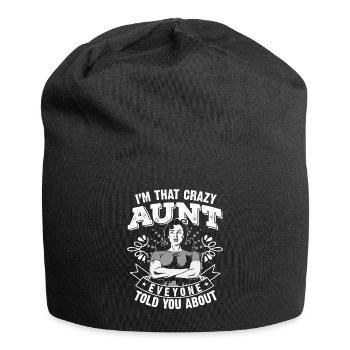 I'm that crazy Aunt GIFT IDEA - Jersey Beanie - black - Front