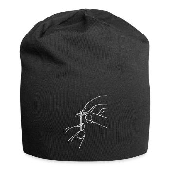 Geduld style trendy cool - Jersey-Beanie - Schwarz - Vorne
