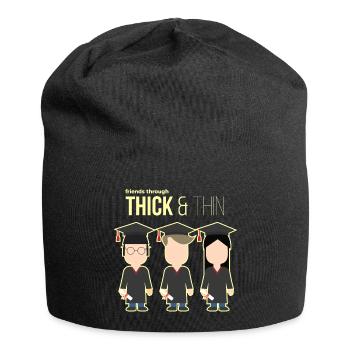 Schulabschluss Abschlussklasse Geschenk - Jersey-Beanie - Schwarz - Vorne