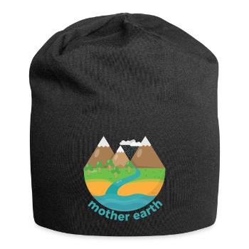 Jour de la Terre - Bonnet en jersey - noir - Devant
