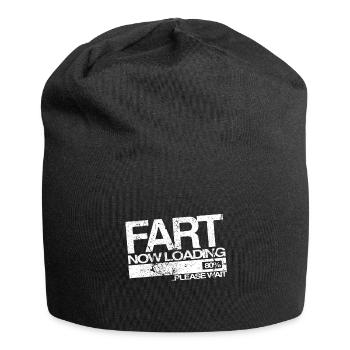 Spruch Sprüche lustig Geschenkidee - Jersey-Beanie - Schwarz - Vorne