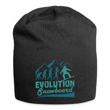 Evolution Snowboard | Wintersport Schnee Geschenk - Jersey-Beanie - Schwarz - Vorne