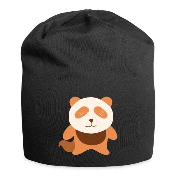 Cute red panda - Netter roter Panda - Jersey-Beanie - Schwarz - Vorne