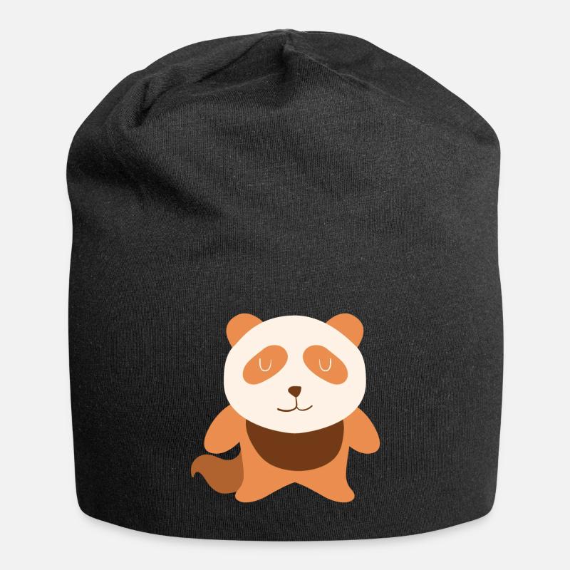 Cute red panda - Cute red panda - Jersey Beanie - black