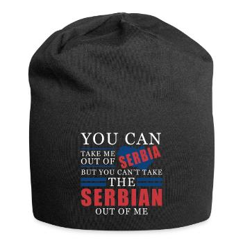 Serbie - Bonnet en jersey - noir - Devant