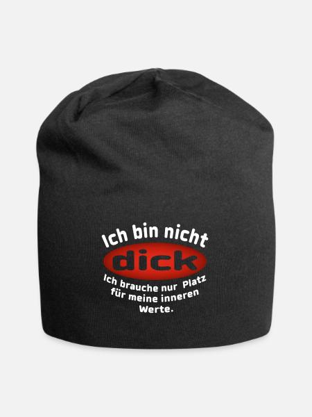 Ich bin nicht Dick - Jersey-Beanie - Schwarz