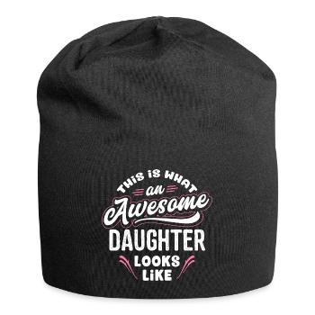 This Is What An Awesome Daughter Looks Like - Jersey Beanie - black - Front