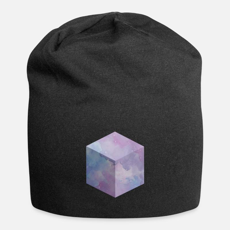 Galaxy Cube - Jersey-Beanie - Schwarz