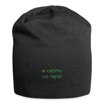 En crypto comme confiance - Bonnet en jersey - noir - Devant