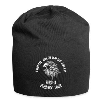 Exklusives Europa Shirt! Einmal Adler immer Adler! - Jersey-Beanie - Schwarz - Vorne