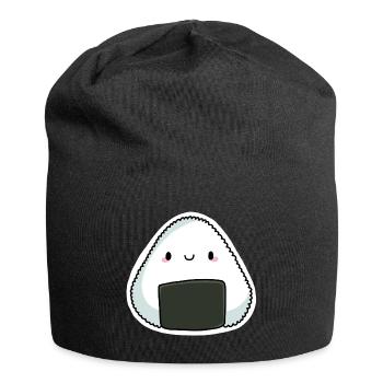Chibi Onigiri - Jersey-Beanie - Schwarz - Vorne