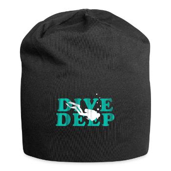 dive dive diver gift sea diving sport wave - Jersey Beanie - black - Front
