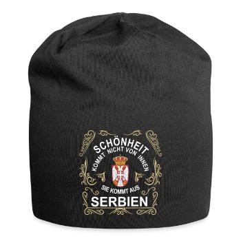 Beauty comes from Serbia and not from the inside - Jersey Beanie - black - Front