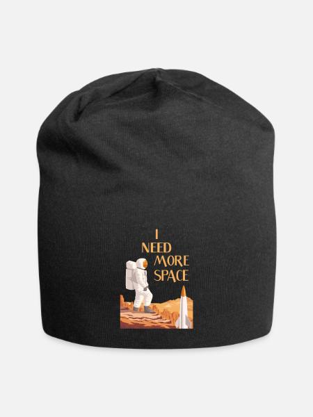 Astronaut Astronomie - Jersey-Beanie - Schwarz