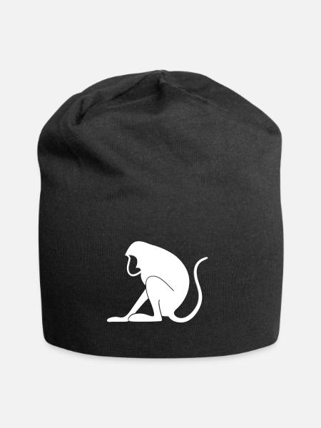 Monkey Monkey Monkey-like Monkey Monkey - Jersey Beanie - black