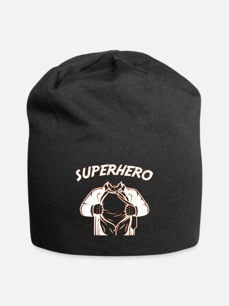 Superhero Kostüm Karneval Superheld - Jersey-Beanie - Schwarz